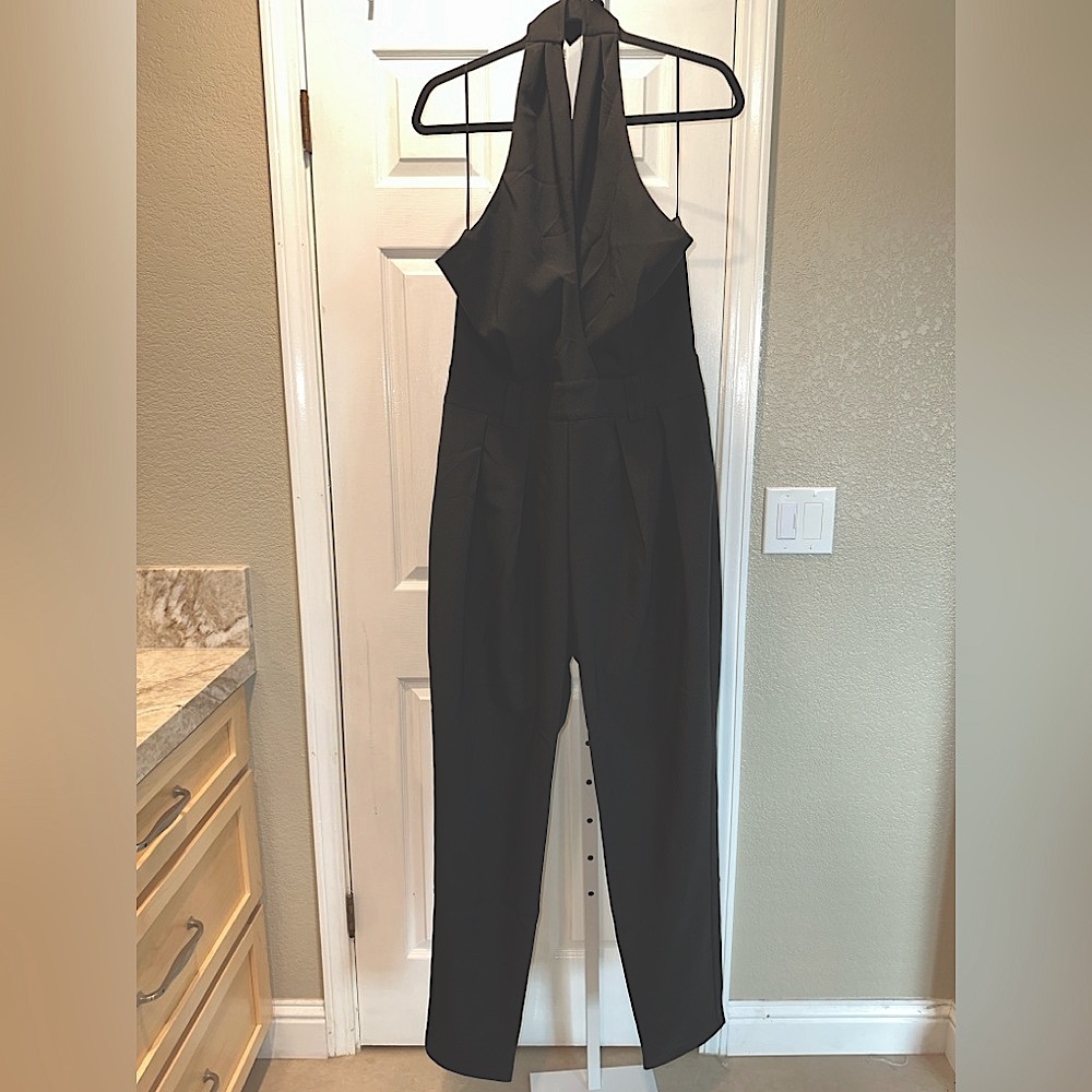 Elegant Black Halter Jumpsuit